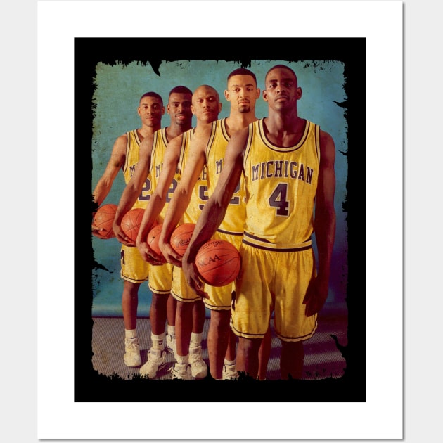 VINTAGE  michigan  BASKETBALL Wall Art by SOEKAMPTI